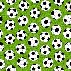Green - Soccer Balls on Grass